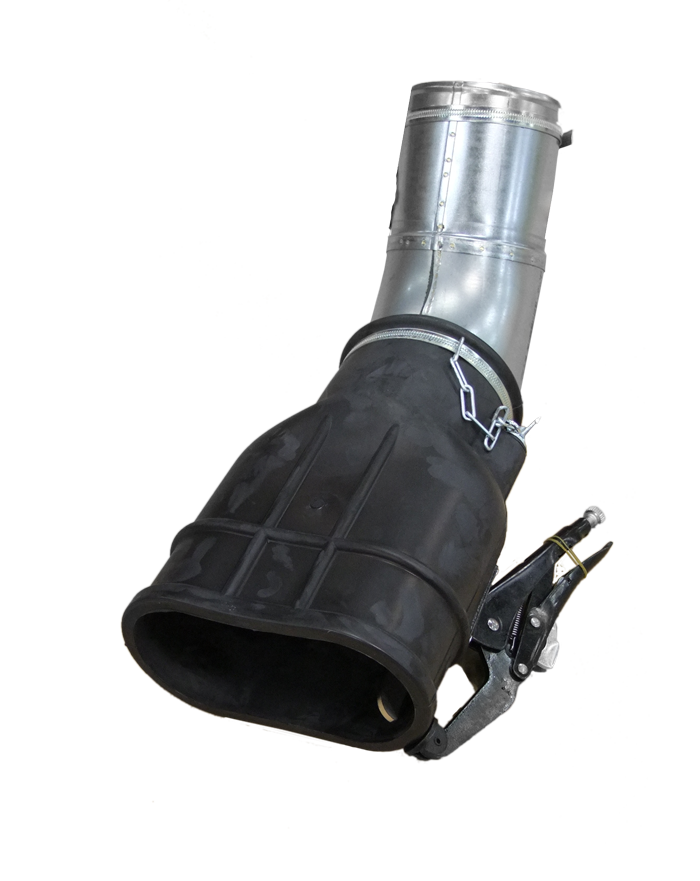 Plymovent REG pakokaasusuulake pihti.kiinn. Ø100 mm letkulle, (aukko 140, korkeus 76 mm)